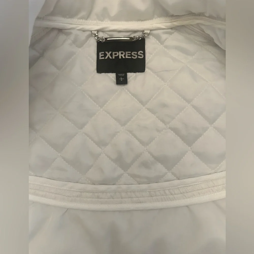 Express White Athletic Jacket Size Large - Picture 5 of 5